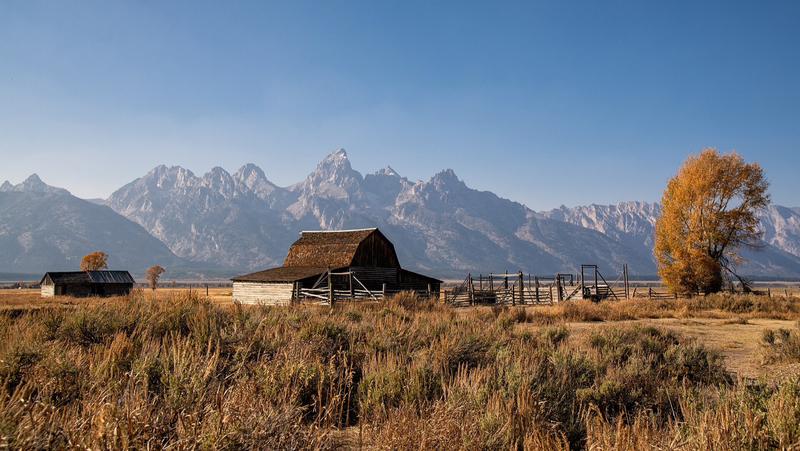 Moulton Barn on Mormon Row with the Teton Range behind