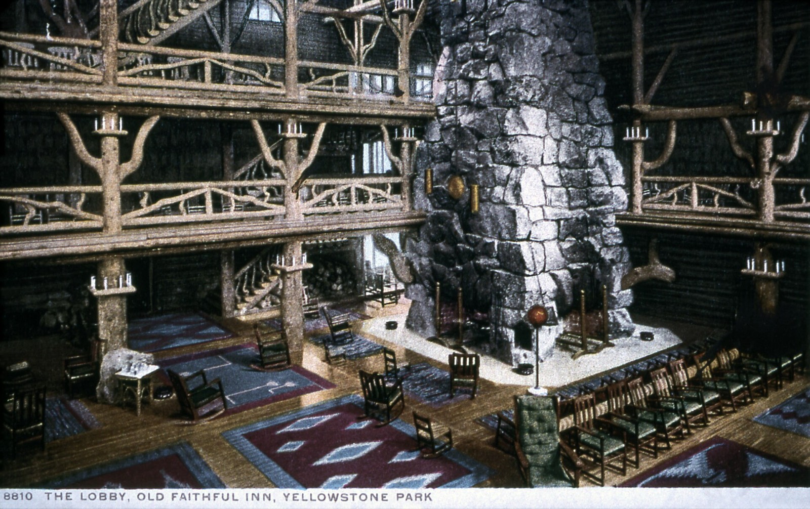 Old Faithful Inn log lobby